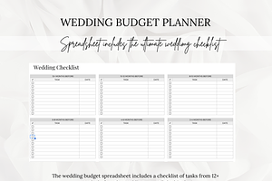 Wedding Budget Planning Spreadsheet