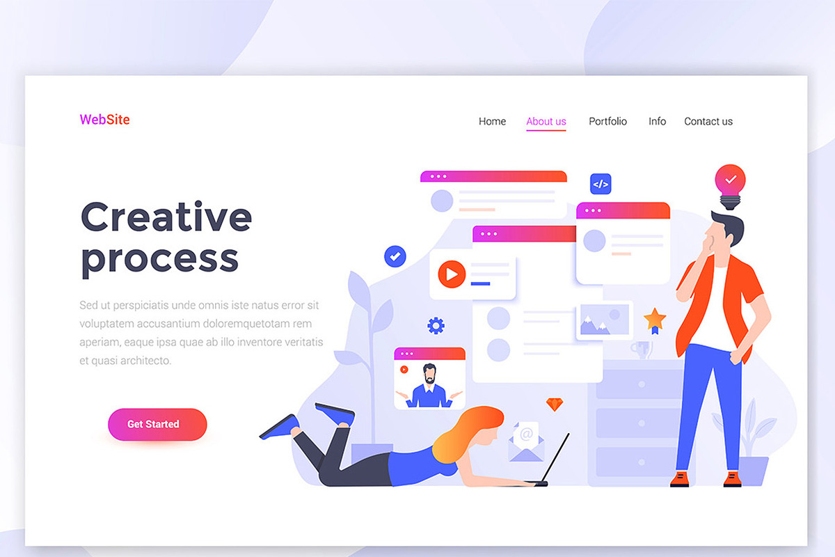 Landing page templates, a Templates & Theme by Creative Graphics (Photo 12 of 12)