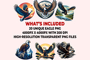 Eagle Clipart PNG Bundle, an Illustration by M9 Design (Thumbnail 7 of 7)
