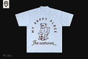 Funny Bulldog Restroom T-shirt, a Graphic by shaondesigns (Thumbnail 2 of 4)