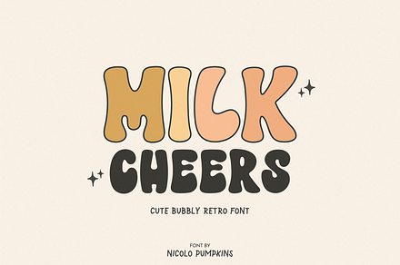 MILK CHEERS Font, a Font by Nicolo Pumpkins