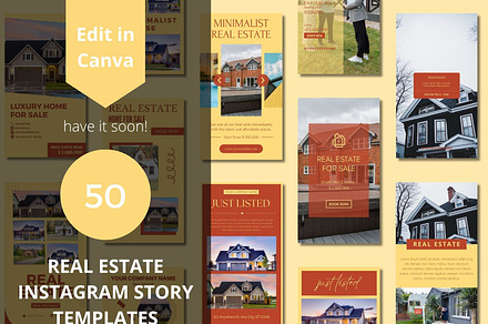 Real Estate Story Canva Templates