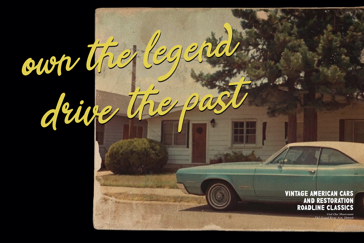 Romanelo Wandering | Retro Script, a Font by gracetype_studio (Photo 9 of 12)
