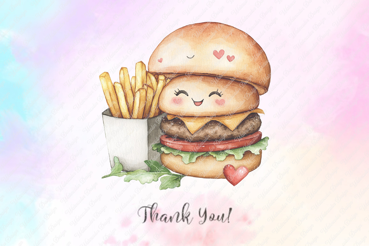 Perfect match kawaii clipart, an Illustration by Watercolor design (Photo 9 of 11)