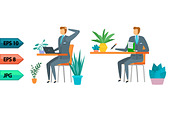 Vector business character poses set, an Object Graphic by julia_musdotter (Thumbnail 15 of 15)