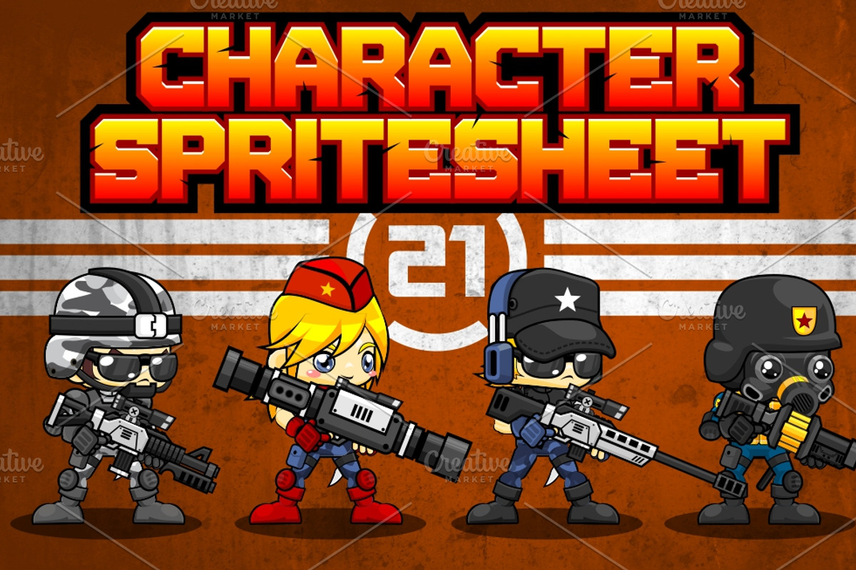 Characters Spritesheet 21, an Illustration by pzUH (Photo 1 of 5)