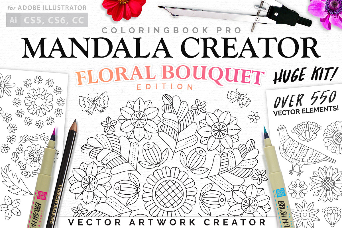 Floral Bouquet Mandala Creator, a Plug-in Add-On by Drifter Studio (Photo 2 of 10)