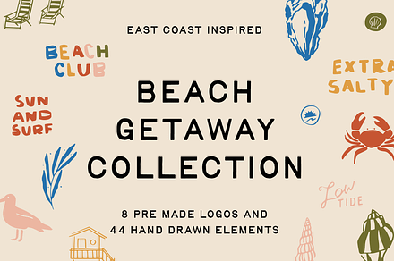 Beach Getaway Collection, an Illustration by Mere Hunter