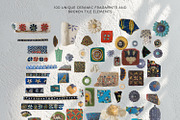 Ceramic Textures & Tile Fragments, an Object Graphic by Natali Batu (Thumbnail 3 of 11)