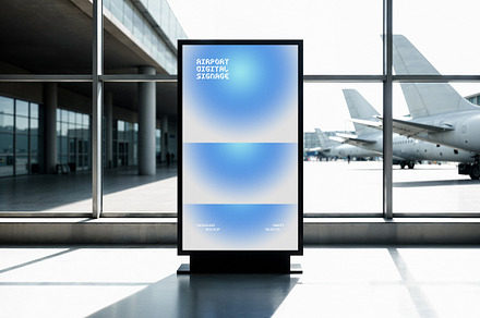 Airport Digital Screen Mockup, an Advertising Mockup by Design Squad