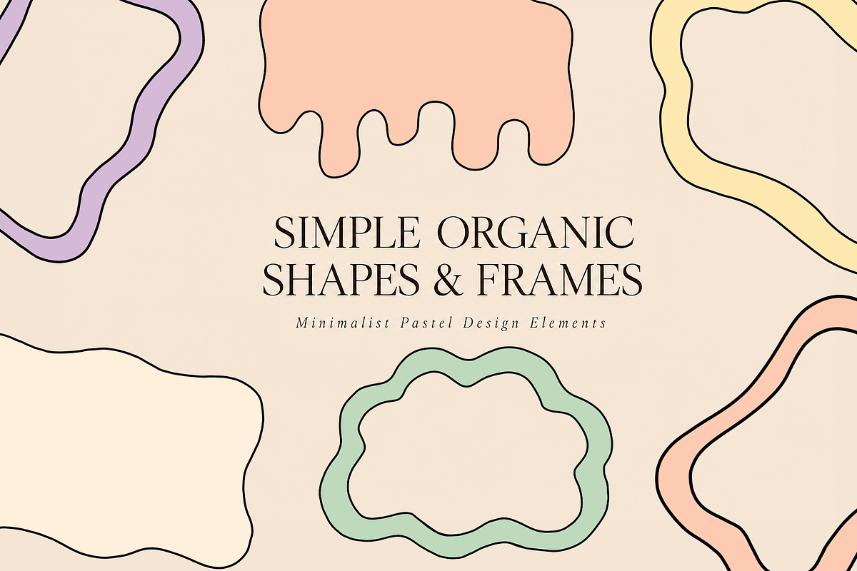 Irregular Organic Shapes & Frames, an Object Illustration by MarisoArt (Photo 1 of 8)