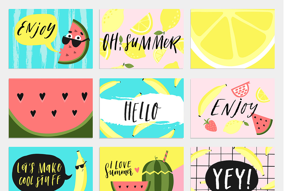Yey! - Fun Summer Fruits set, an Illustration by Artnis (Photo 4 of 7)