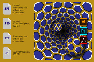 Spheres and hole illusion, an Object Illustration by Guten Tag Vector