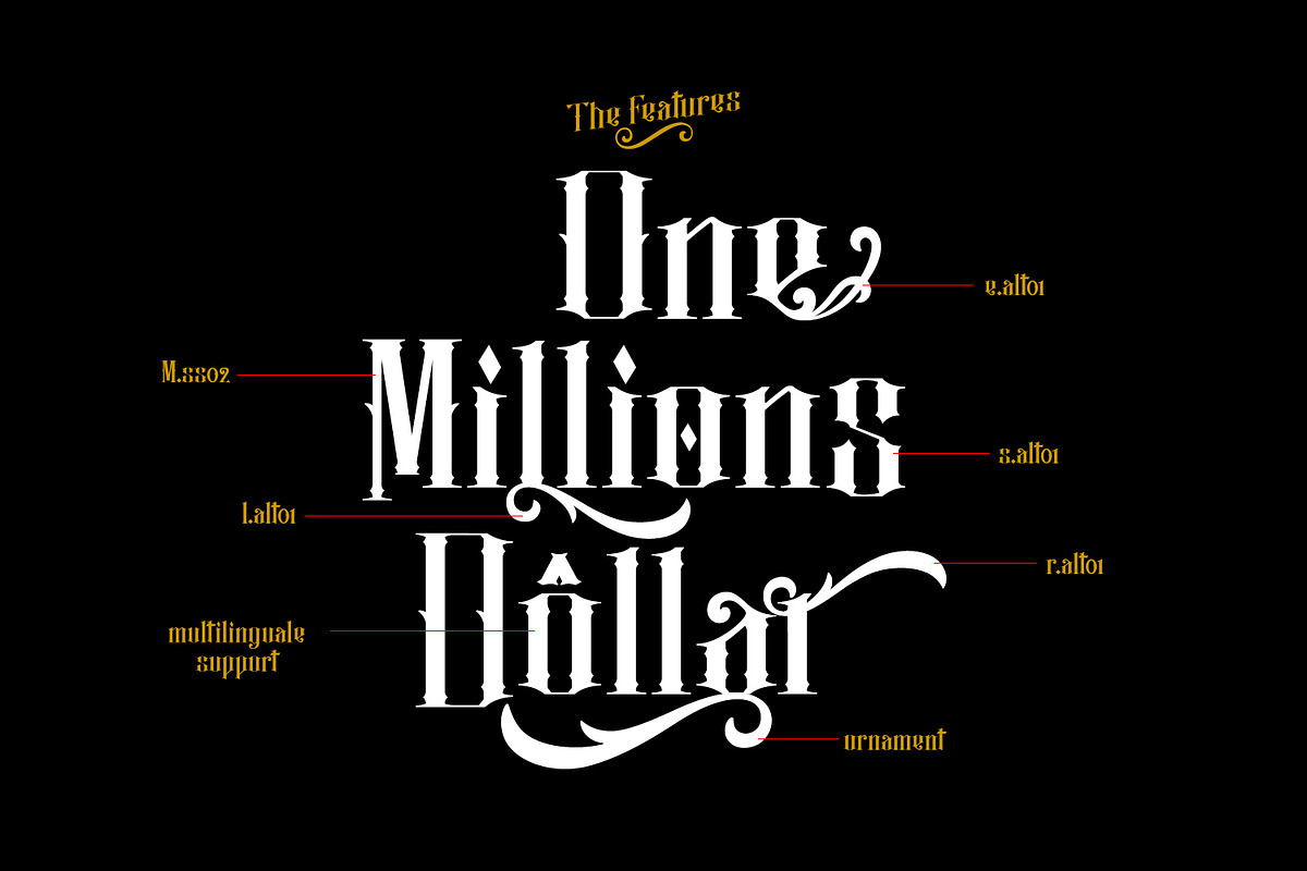 Justify I Blackletter Font preview 5