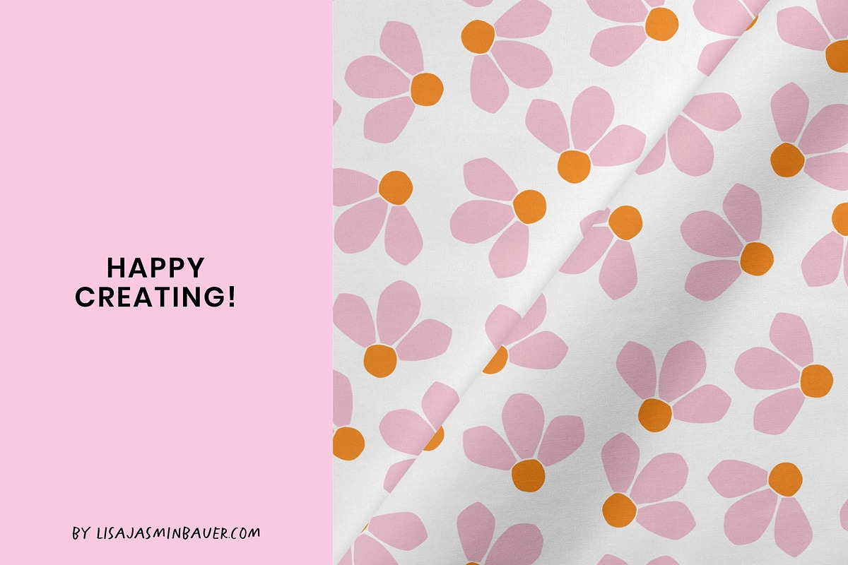 Daisies floral pattern / vector+jpg, a Pattern Graphic by Lisa Jasmin Bauer (Photo 8 of 8)