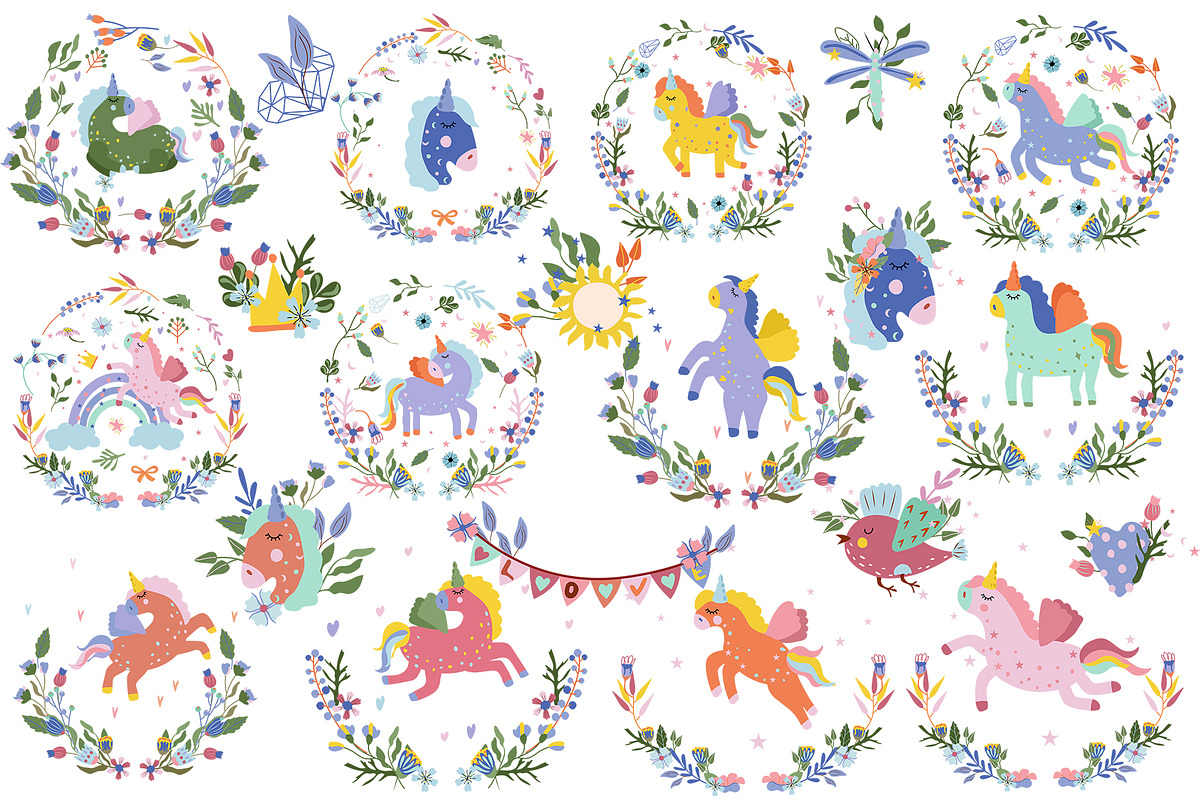 Magical Unicorns, big collections, an Animal Illustration by Usis (Photo 7 of 22)