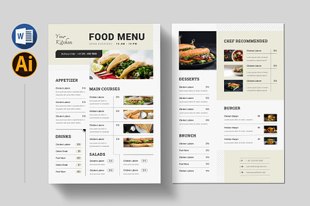 Restaurant Menu | Flyer Templates ~ Creative Market