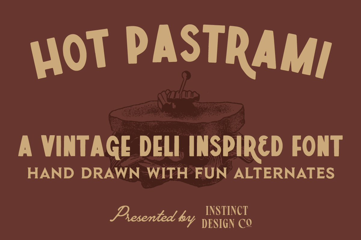 Hot Pastrami Hand Drawn Font, a Sans Serif Font by Instinct Design Co (Photo 1 of 4)