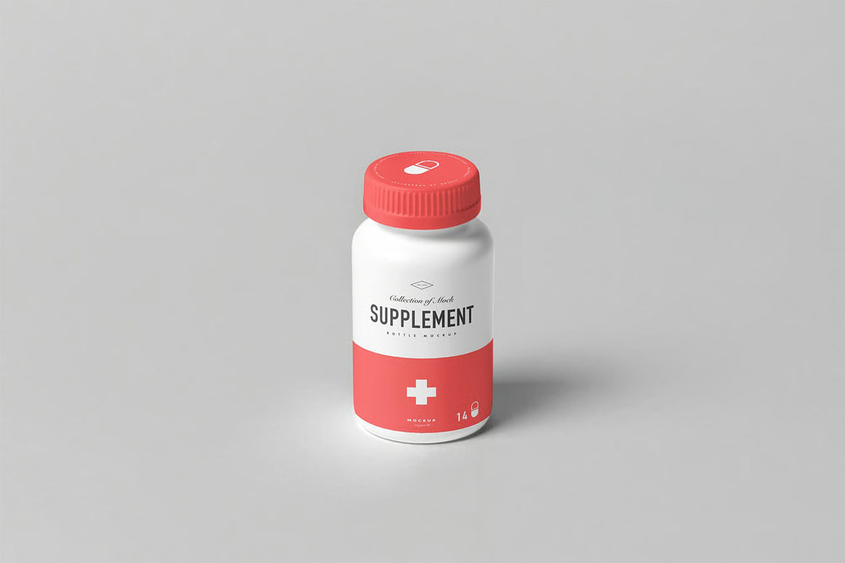 Supplement Jar & Box Mock-up, a Product Mockup by zippypixelstudio (Photo 7 of 12)