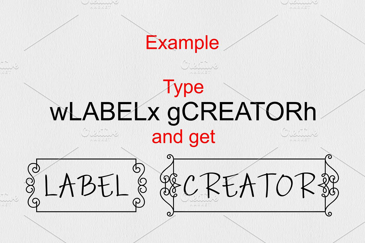 Label Creator, a Font by Digital Typeface Studio
