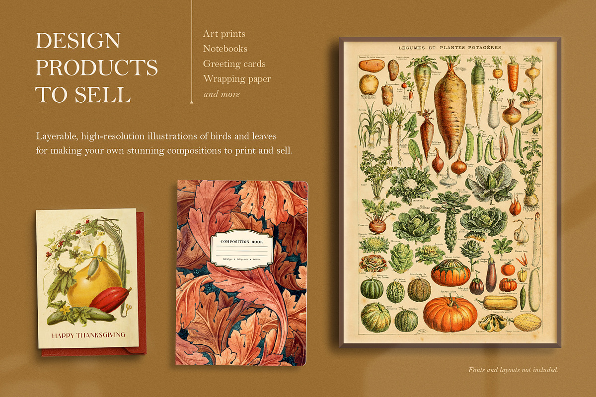 100 Vintage Autumn Ephemera, an Object Graphic by The Object Atlas (Photo 7 of 10)