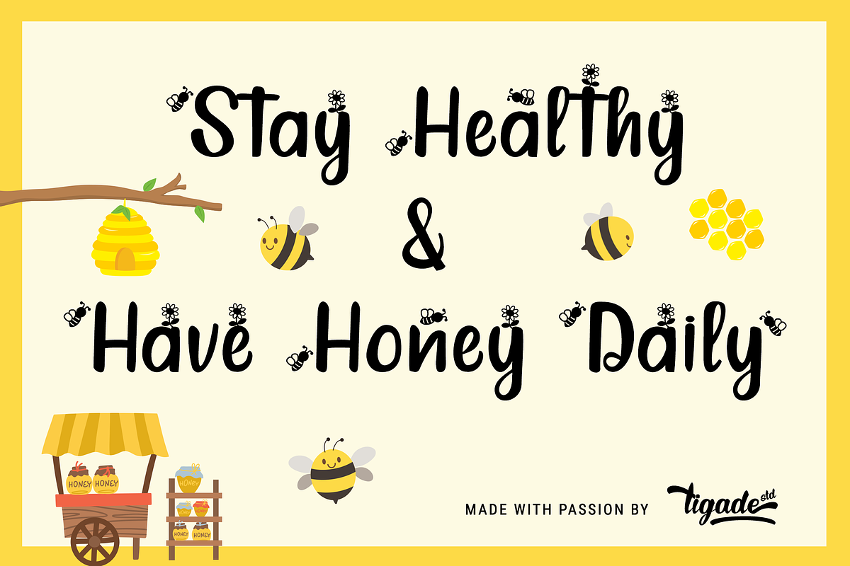 Summerbee | Summer Sunflower Bee, a Font by Tigadestd Type (Photo 2 of 9)