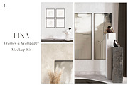 Lina Frames & Wallpaper Mockup Kit, a Print Template by LINII (Thumbnail 1 of 7)