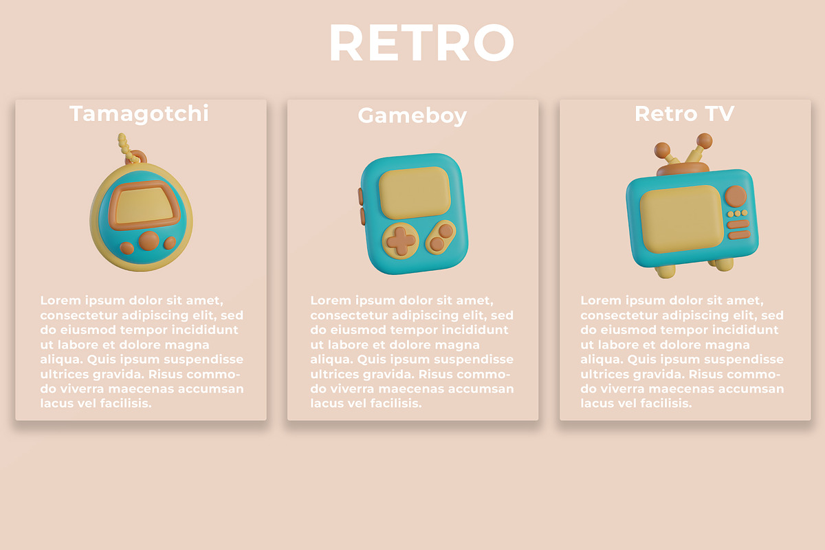 3D Retro Icon Set, an Object Graphic by Artnivora.Std (Photo 4 of 4)