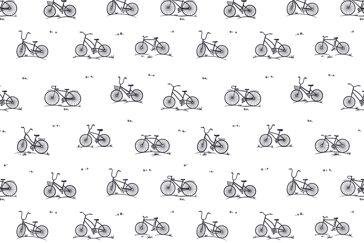 Bicycles & Promenade Vector Drawings, a Decorative Illustration by Adiemus (Photo 8 of 10)
