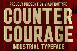 VT Counter Courage - Industrial Font