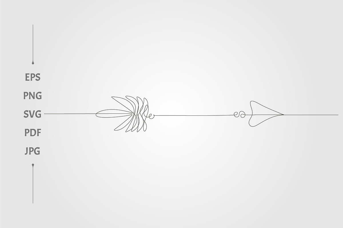 Arrow line minimalist leaf symbo, an Object Graphic by lawoel (Photo 2 of 3)