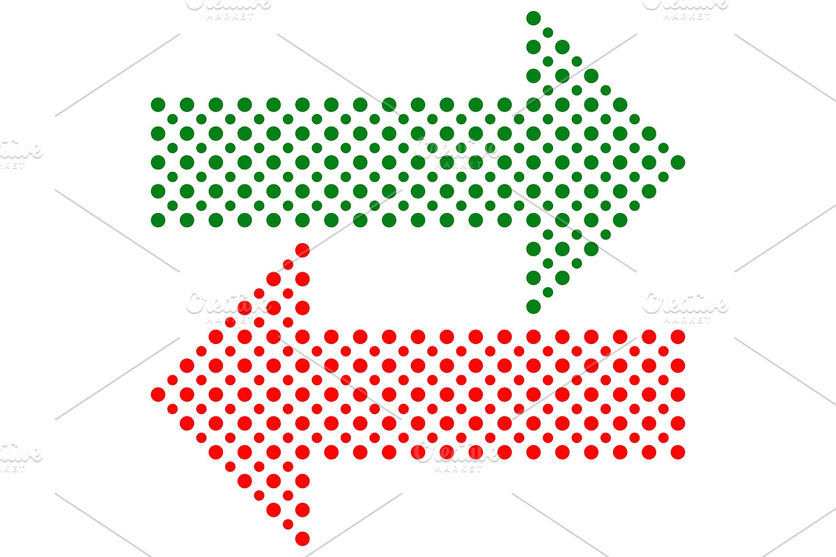 Fine Vector Dotted Arrows, a Texture Graphic by FineArtStudio (Photo 1 of 3)