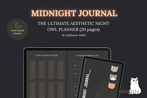 Digital Midnight Journal, a Stationery Template by Epiphanic Addie