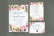 Greenery Pink Floral Wedding Suite, an Invitation Template by Elegant_Studio44 (Thumbnail 2 of 4)