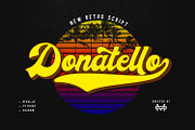 Donatello - new groovy script, a Script Font by madeDeduk (Thumbnail 1 of 16)