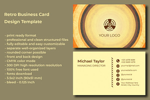 Retro Business Card Design Template