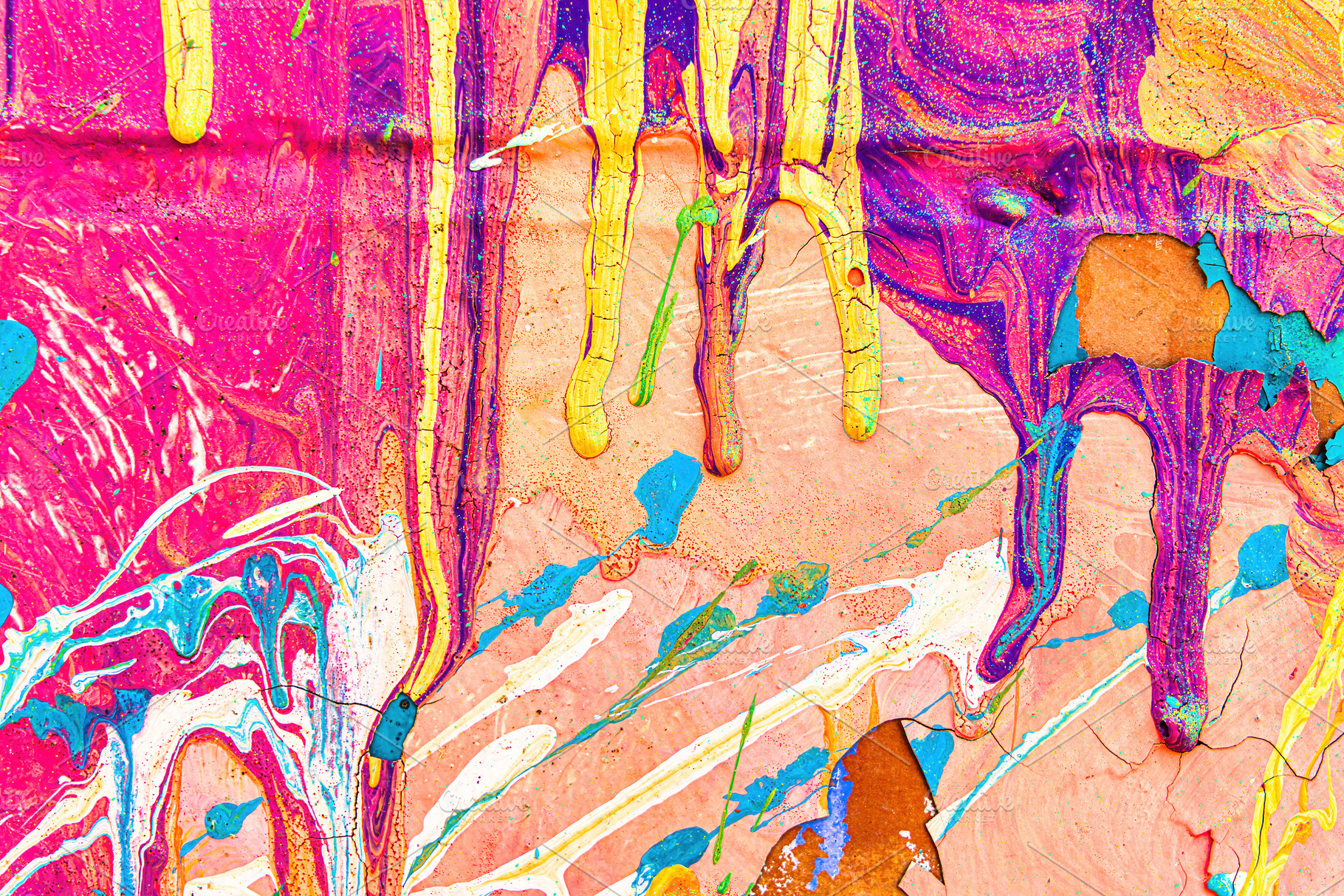 Colorful graffiti background., an Abstract Photo by Eugene_Photo