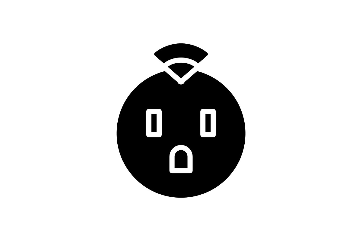 Smart socket black glyph icon, an Icon by IMG Visuals