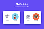 3552 Unigrid icons, an Outline Icon by Icojam store (Thumbnail 3 of 14)