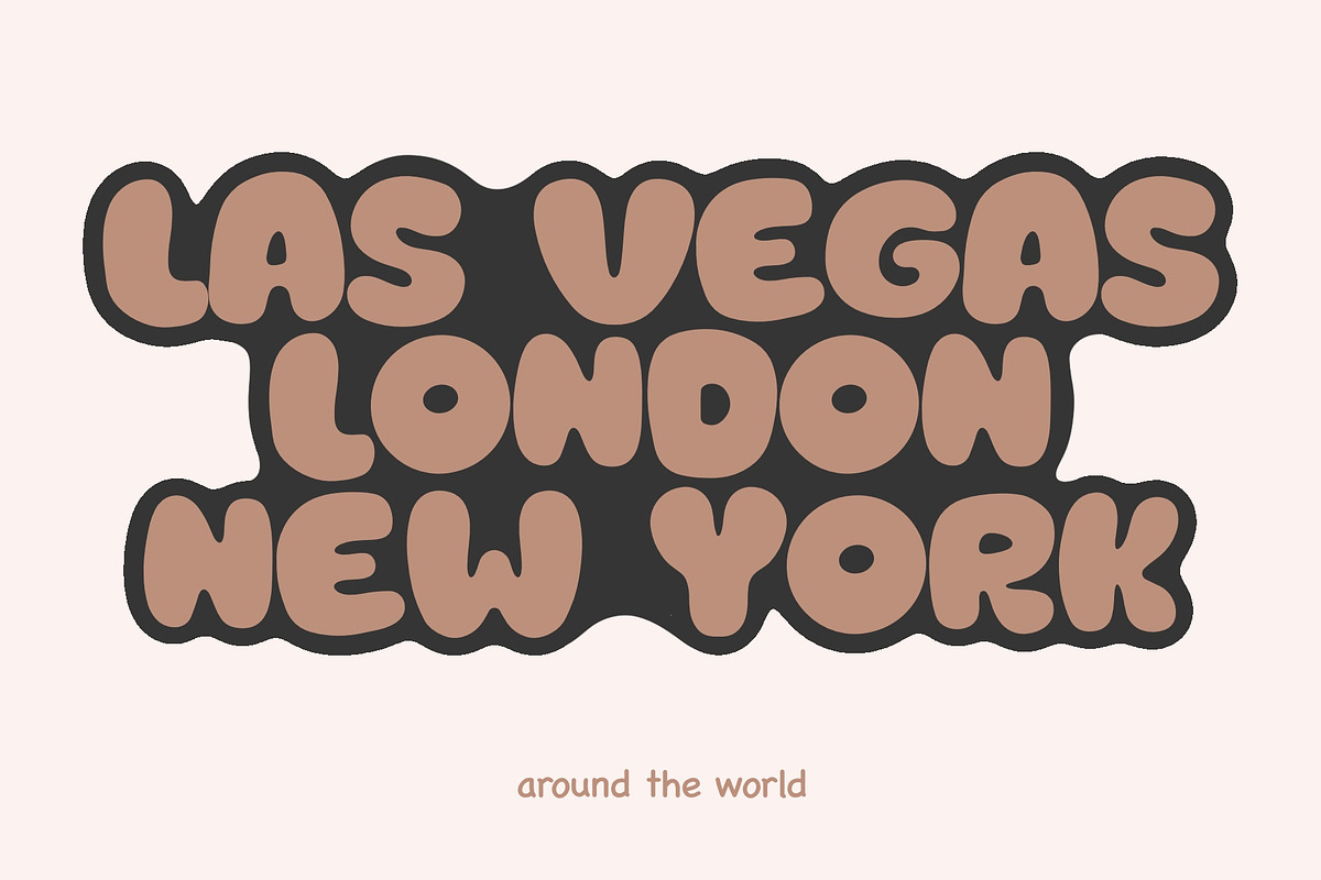 Simply Thick - Bubble Playful Font, a Sans Serif Font by ariodsgn (Photo 6 of 9)