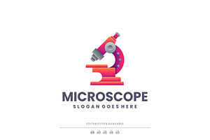 Gradient Modern Microscope Logo, a Branding & Logo Template by Artnivora.Std
