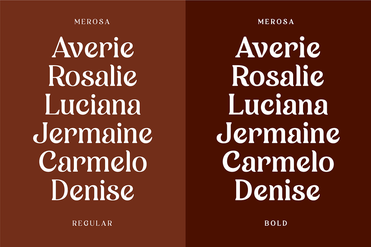 Merosa – Display Typeface, a Font by Grezline Studio (Photo 11 of 13)