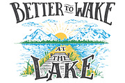 7 Lake Hand Lettering Signs, a Decorative Illustration by Paul Lesser (Thumbnail 4 of 8)