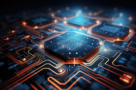 Circuit board background. 3d renderi, a Photo by Iftikhar Alam