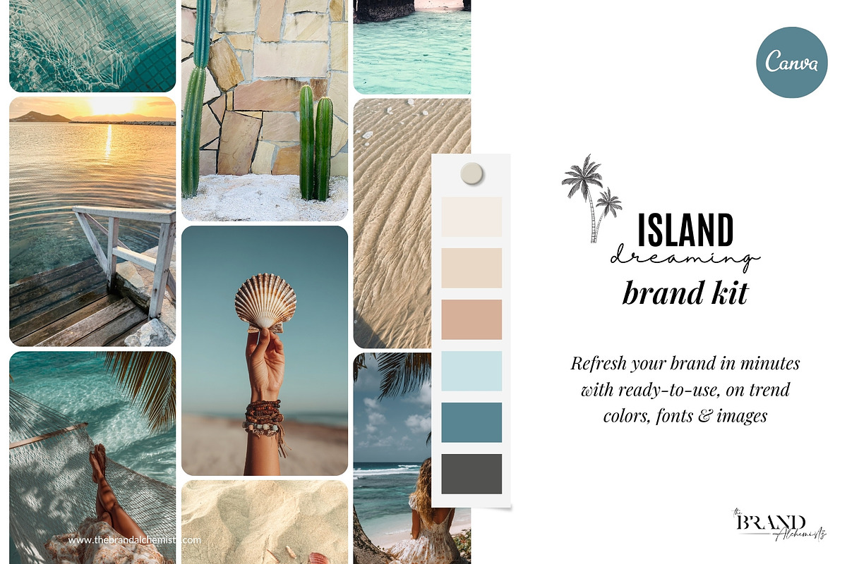 Island Luxe Brand Kit + Stock Images, a Marketing Template by The Brand Alchemists (Photo 1 of 10)