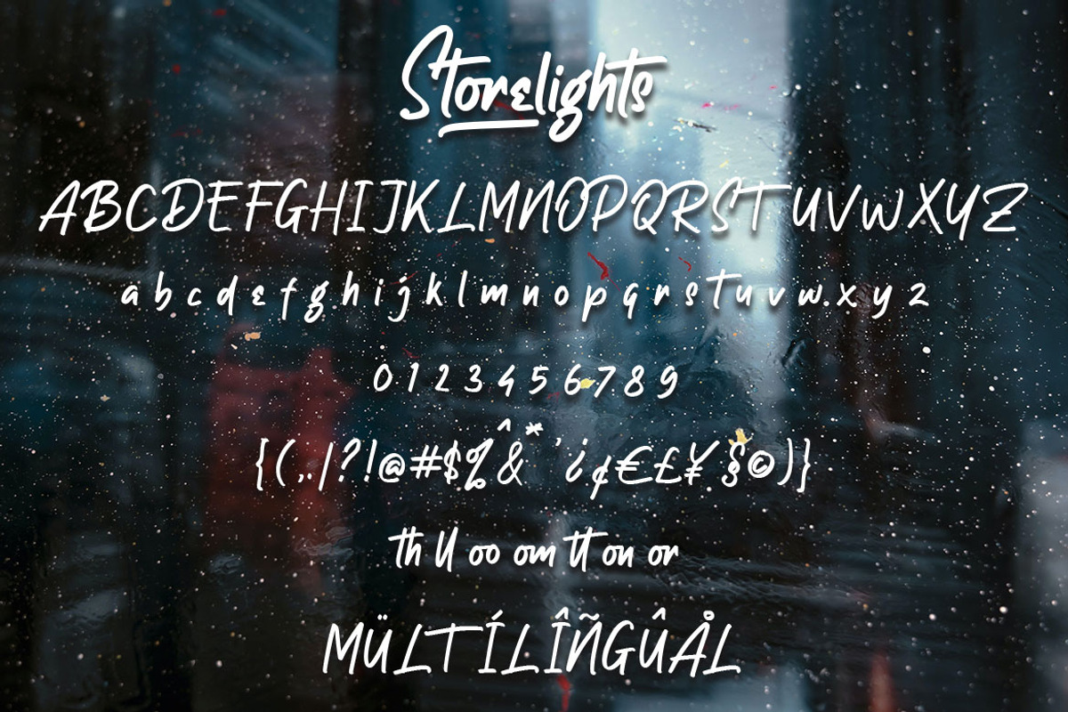 Storelights | Handwritten, a Script Font by Almeera Std (Photo 2 of 7)