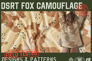 Desert Fox Camo Seamless Pattern