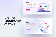 Modern Illustration Landing Page, a Landing Page Template by Pixel Blend (Thumbnail 2 of 7)