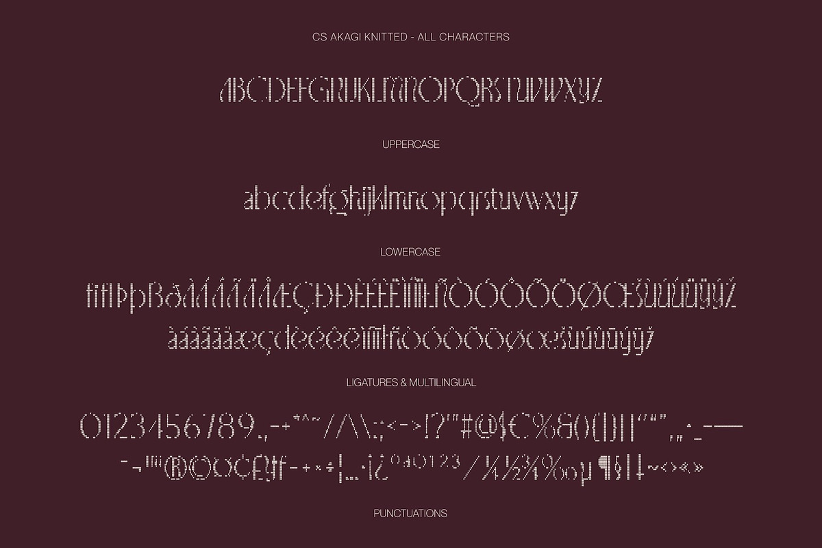 CS Akagi Knitted, a Sans Serif Font by Craft Supply Co. (Photo 8 of 8)