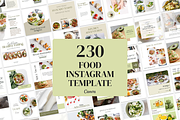 Minimal Food Canva Instagram Set, a Social Media Template by VeliusCreativeStudio (Thumbnail 1 of 10)